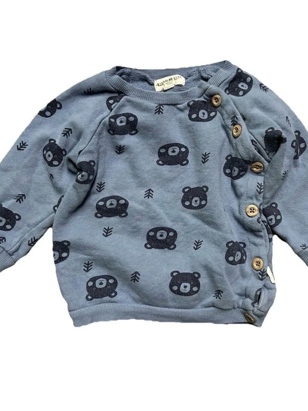 Toddler Boy Winter Shirts Long Sleeve Sweatshirt Button Down Size 18-24 Months - Picture 5 of 8